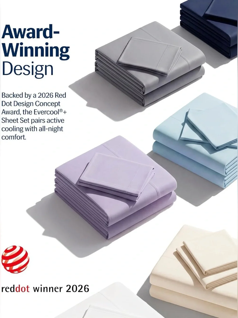 REST® Evercool® Cooling Sheet Set for Hot Sleepers gray queen fitted sheet 3pc